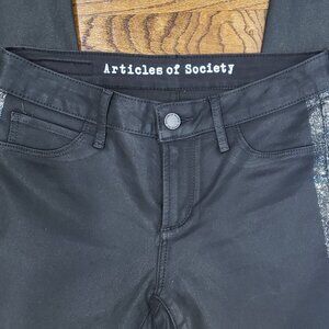 "Sarah Skinny" by Articles of Society Faux Leather tuexdo jeans